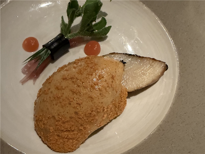 scallop with myoga